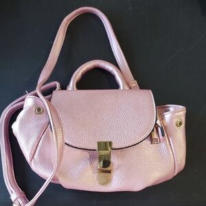 Source Unknown Metallic Pink Crossbody Bag
